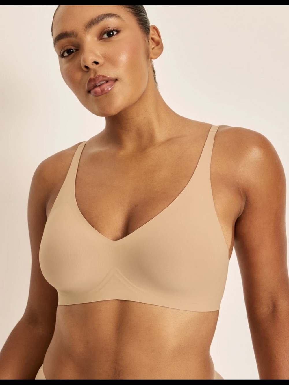 Knix Revolution V-Neck‎ Bra Dune Wireless Seamless Women's Bra